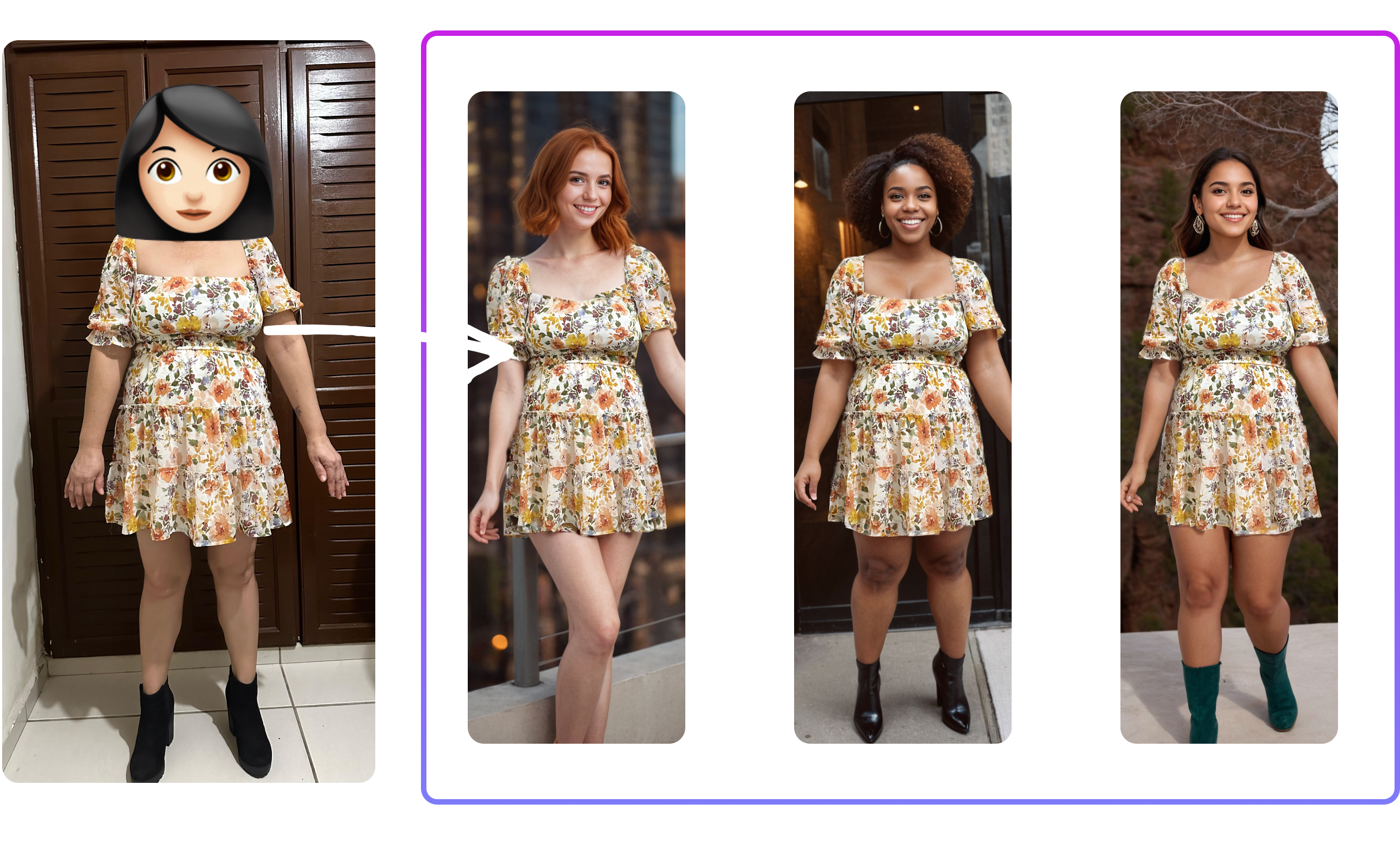 multiple realistic images generated using AI